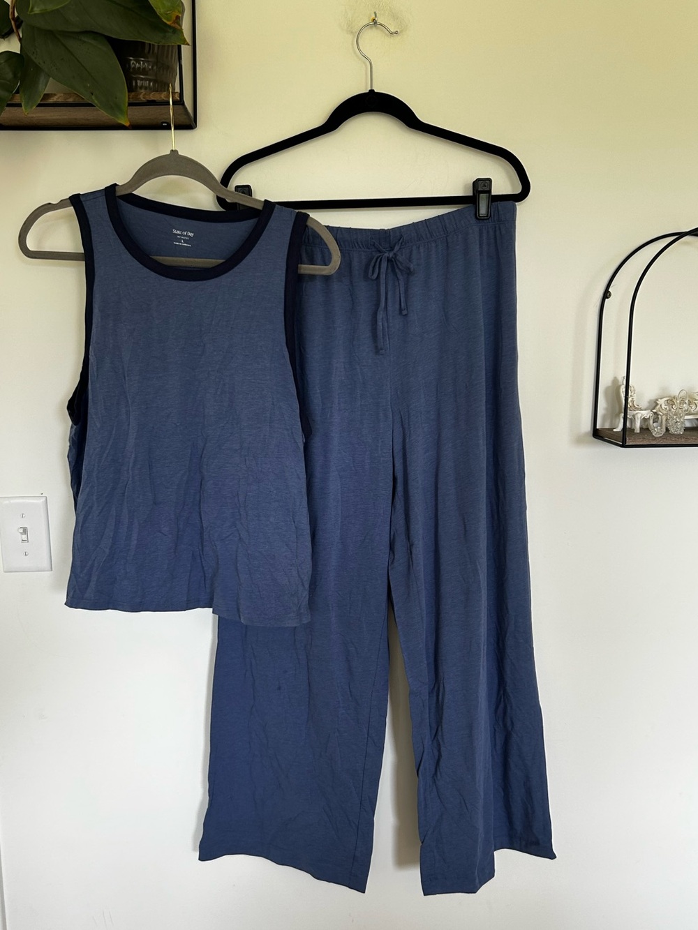 State of Day Intimates Blue Pajama Set Tank & Pants Size‎ Large